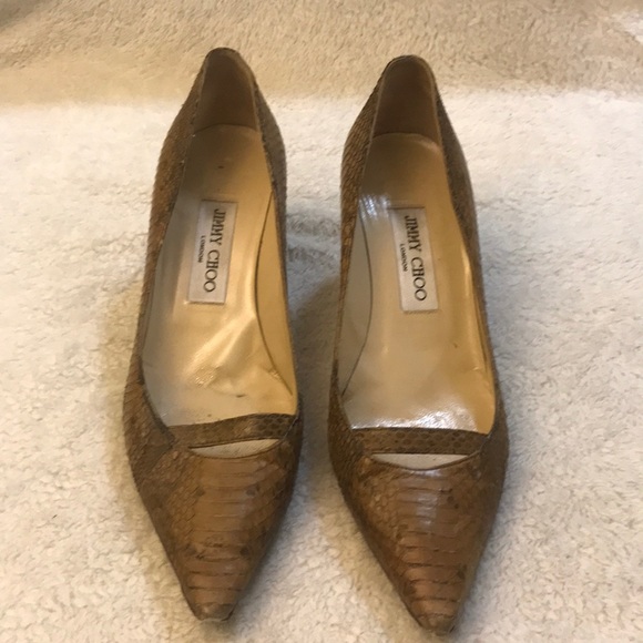 Jimmy Choo Shoes - Jimmy Choo Snakeskin Pointed Toe Pumps
